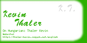 kevin thaler business card